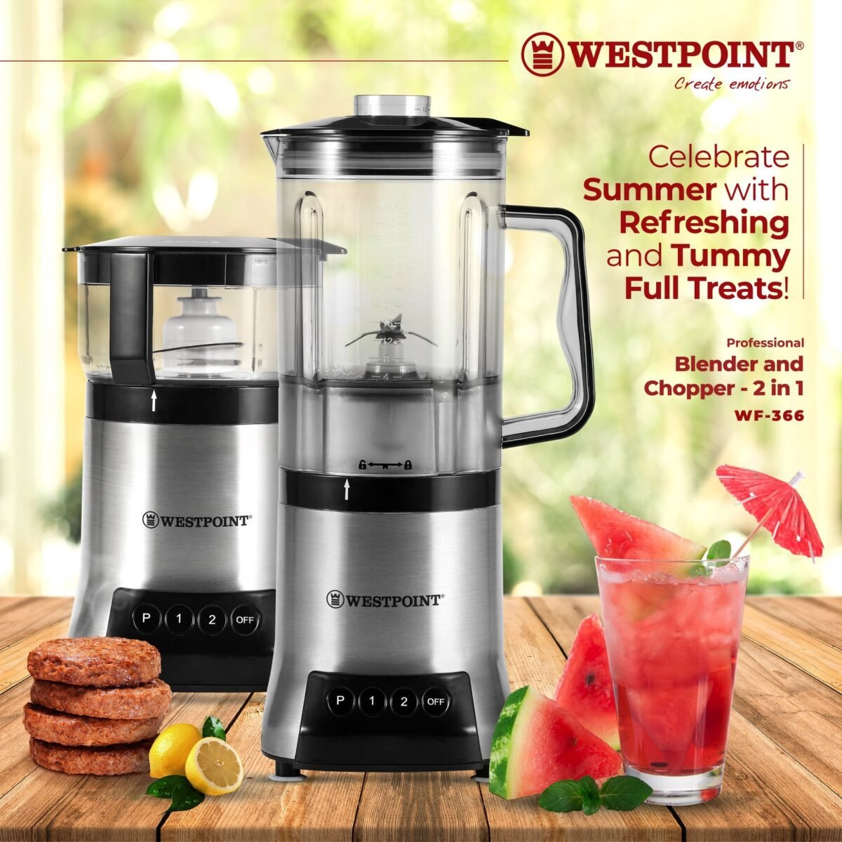 Professional Blender and Grinder WF-366